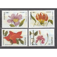 Uganda - Correo Yvert 506/9 ** Mnh  Flores