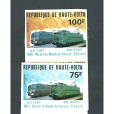 Alto Volta Correo Yvert 508/9 Sin dentar ** Mnh  Trenes