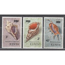 Kenya - Correo Yvert 51/3 ** Mnh  Fauna. conchas