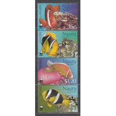 Nauru - Correo Yvert 511/4 ** Mnh Fauna Marina. Peces. WWF