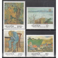 Uganda - Correo Yvert 758/61 ** Mnh  Pinturas