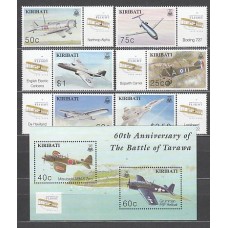 Kiribati - Correo Yvert 518/23+H 40 ** Mnh Aviones