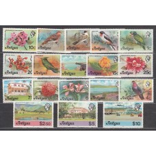 Antigua Correo Yvert 518/35 ** Mnh Fauna aves y flores