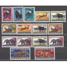 Ruanda - Correo Yvert 52/66 ** Mnh  Fauna