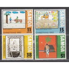 Samoa - Correo Yvert 521/4 ** Mnh Navidad