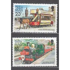 Man - Correo 1992 Yvert 524/5 ** Mnh Trenes y tranvias