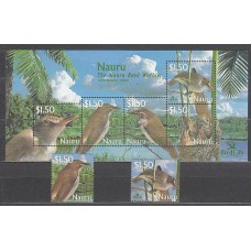 Nauru - Correo Yvert 524/5+H 33 ** Mnh Fauna. Aves