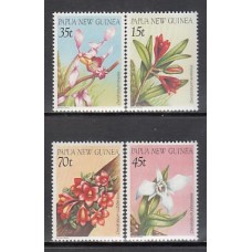 Papua y Nueva Guinea - Correo Yvert 526/9 ** Mnh Flores
