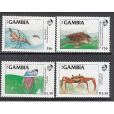 Gambia - Correo 1984 Yvert 528/31 ** Mnh  Fauna marina