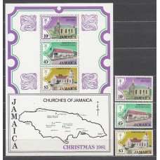 Jamaica - Correo Yvert 532/4 + H 17 ** Mnh Navidad