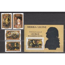 Sierra Leona - Correo Yvert 532/5+Hb 10 ** Mnh  George Washington