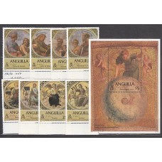 Anguilla Correo Yvert 533/40+Hb 55 ** Mnh Pinturas de Raphael