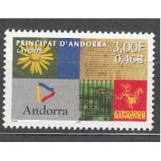 Andorra Francesa Correo 2000 Yvert 536 ** Mnh