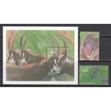 Guayana Britanica - Correo Yvert 5395/6+H.423 ** Mnh Fauna