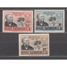 Salvador - Correo 1940 Yvert 539 + A 64/5 * Mh  Rowland Hill