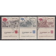 Israel - Correo 1952 Yvert 54/6 usado  Flores