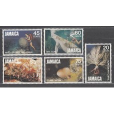Jamaica - Correo Yvert 542/6 ** Mnh Fauna marina