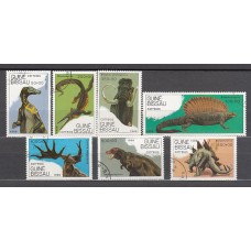 Guinea Bissau - Correo Yvert 542/8 o  Fauna prehistórica