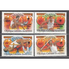 Uganda - Correo Yvert 543/6 ** Mnh  Olimpiadas de Seul