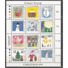 Guernsey - Correo 1991 Yvert 544/555 ** Mnh Navidad