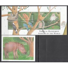 Guayana Britanica - Correo Yvert 5466/73+H.432 ** Mnh Fauna