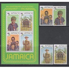 Jamaica - Correo Yvert 547/50 + H 19 ** Mnh Scoutismo