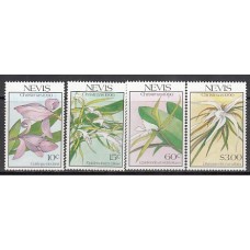 Nevis - Correo Yvert 548/51 ** Mnh Navidad flores