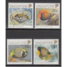 Singapur - Correo Yvert 558/61 ** Mnh  Fauna marina