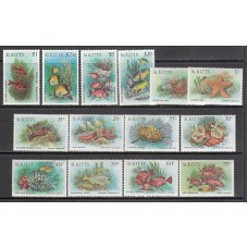 San Cristobal - Correo Yvert 558/71 ** Mnh Fauna marina