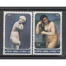 Chipre - Correo 1982 Yvert 559/60 ** Mnh Escultura