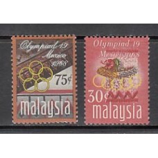 Malaysia - Correo Yvert 56/7 ** Mnh Olimpiadas de Méjico