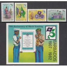 Barbados - Correo 1982 Yvert 560/3+Hb 17 ** Mnh Scoutismo