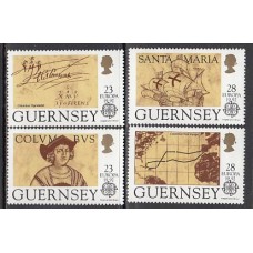 Guernsey - Correo 1992 Yvert 560/3 ** Mnh Cristobal Colón