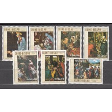 Guinea Bissau - Correo Yvert 564/70 ** Mnh  Navidad. Pinturas