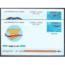 España II Centenario Aerogramas Edifil 205/6 Año 1983 ** Mnh