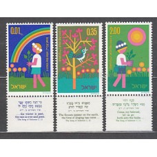 Israel - Correo 1975 Yvert 566/8 ** Mnh  Fiesta del árbol