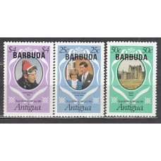 Barbuda - Correo Yvert 567/9 ** Mnh Boda de Carlos y Diana