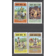 Santa Lucia - Correo Yvert 571/4 ** Mnh Scoutismo