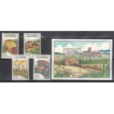 Uganda - Correo Yvert 571/4+H 94 ** Mnh  Setas