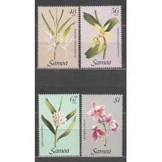 Samoa - Correo Yvert 572/5 ** Mnh Flores. Orquideas