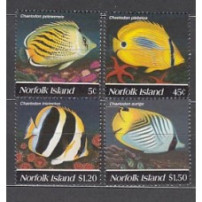 Norfolk - Correo Yvert 574/7 ** Mnh Fauna Marina. Peces