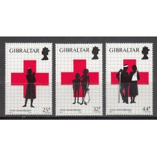 Gibraltar - Correo 1989 Yvert 578/80 ** Mnh Cruz roja