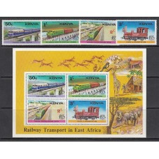 Kenya - Correo Yvert 58/61+Hb 2 ** Mnh  Trenes