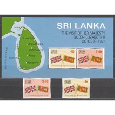 Sri-Lanka - Correo Yvert 582/3+Hb 15 ** Mnh  Banderas
