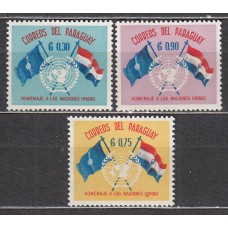 Paraguay - Correo 1960 Yvert 585/87 ** Mnh Banderas