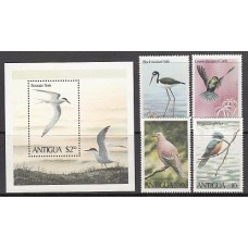Antigua Correo Yvert 588/91+Hb 51 ** Mnh Fauna aves