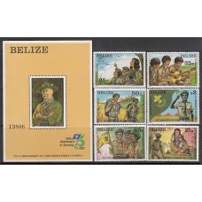 Belize - Correo Yvert 588/93+Hb 38/9 ** Mnh Scoutismo