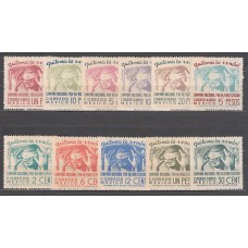 Mexico - Correo 1945 Yvert 596/601 + A 145/9 * Mh