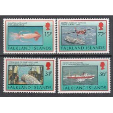 Falkland - Correo Yvert 598/601 ** Mnh Fauna Barcos