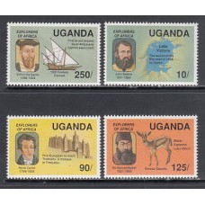 Uganda - Correo Yvert 599/602 ** Mnh  Exploradores de Africa